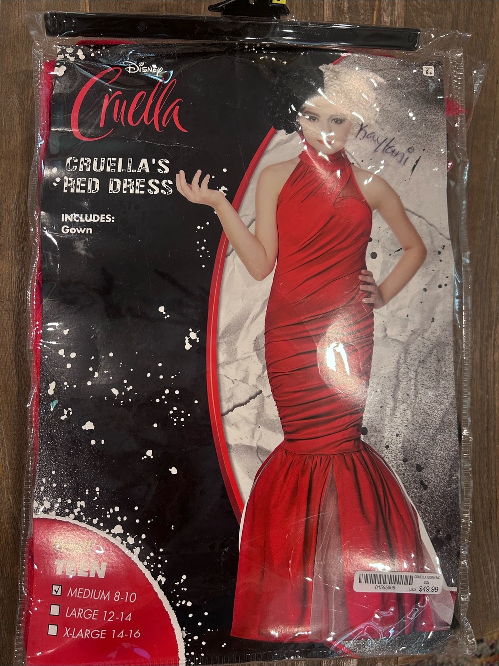 Spirit Cruella Red Mermaid Maxi Dress - TEEN medium